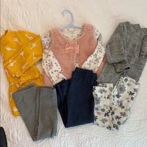 Lot of 3 carters leggings outfits 3t